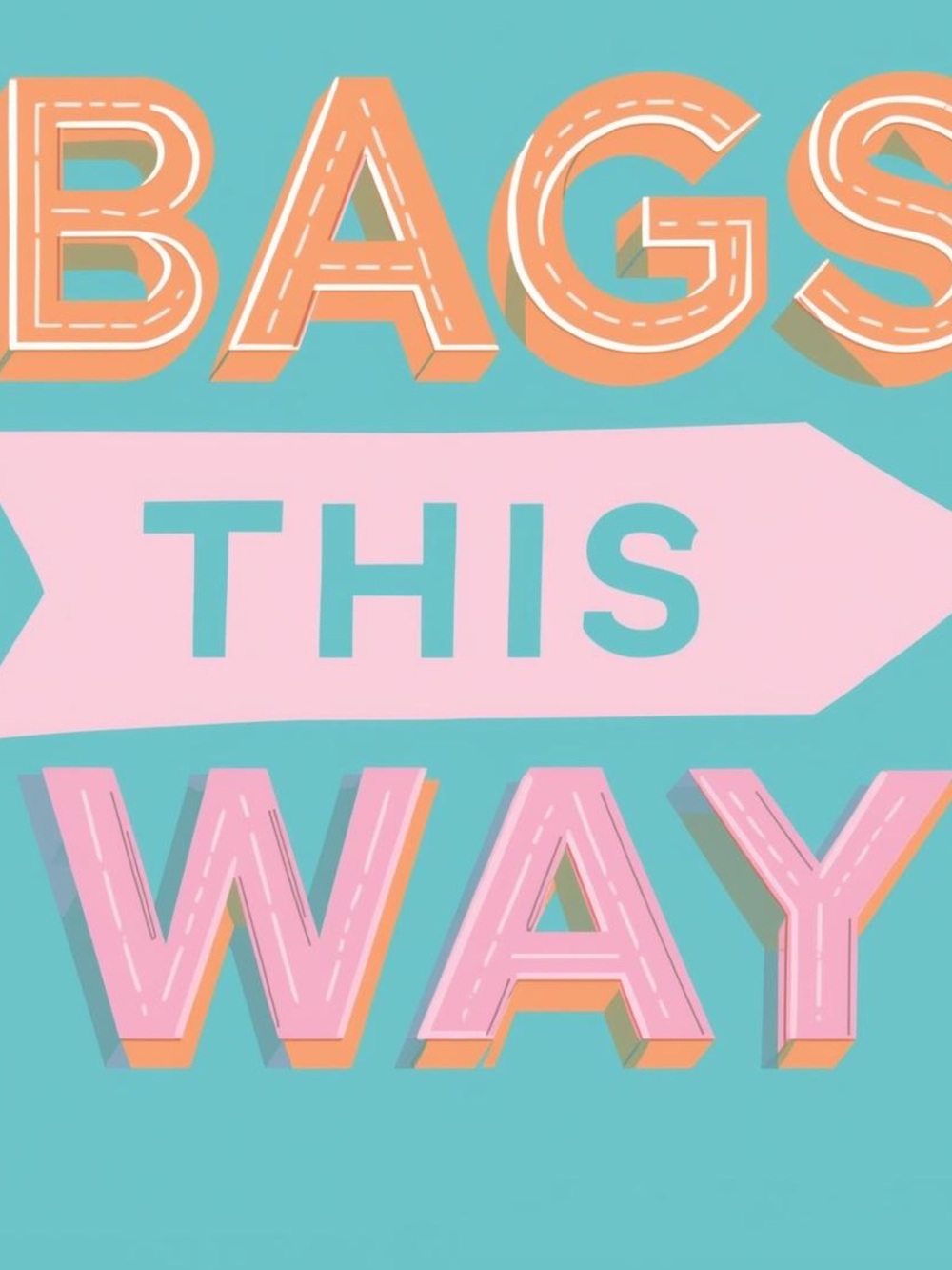 Pink and Teal Tote Bag